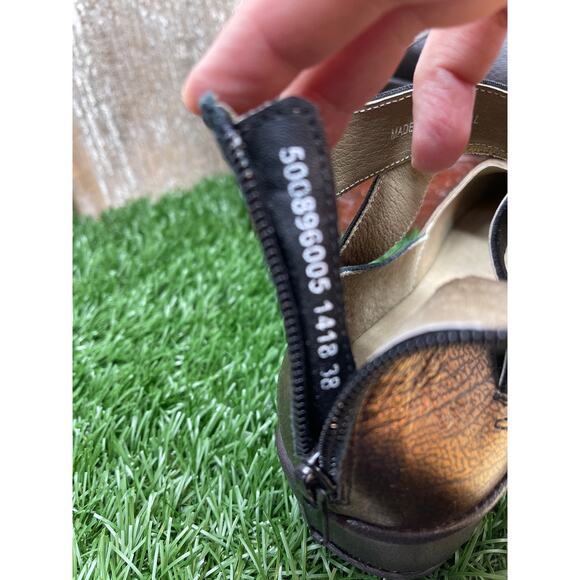 FLY London Bane Brown Copper Leather Platform Ballet Shoes EU38 US Women's 7.5-8 - Picture 6 of 9